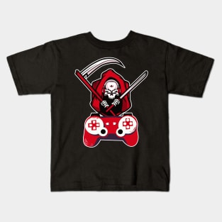 Gaming Skull Mascot Controller Kids T-Shirt